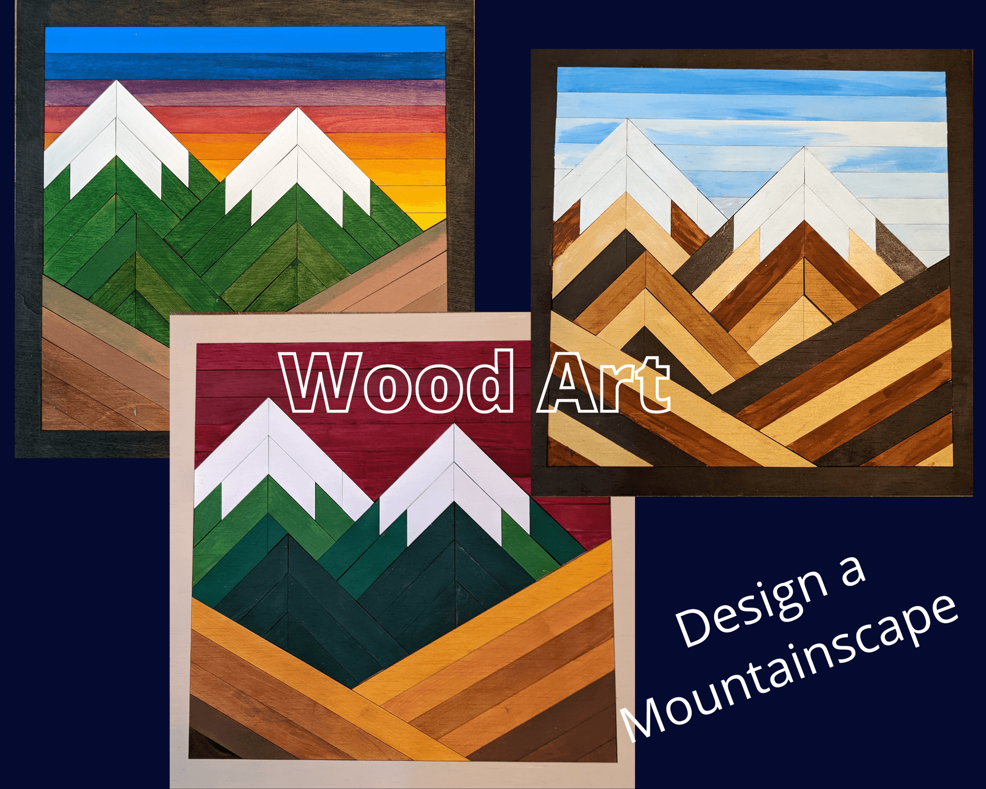 Wood Art Mountainscape