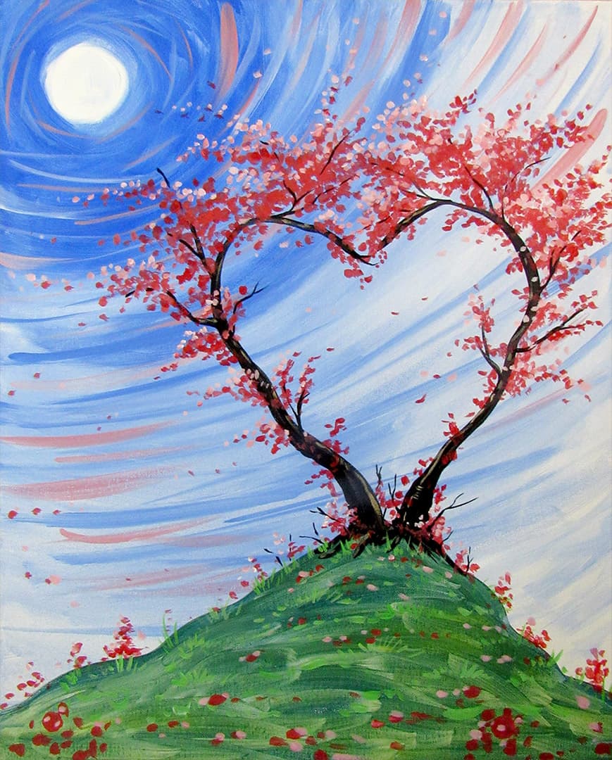 Tree Heart Blossoms