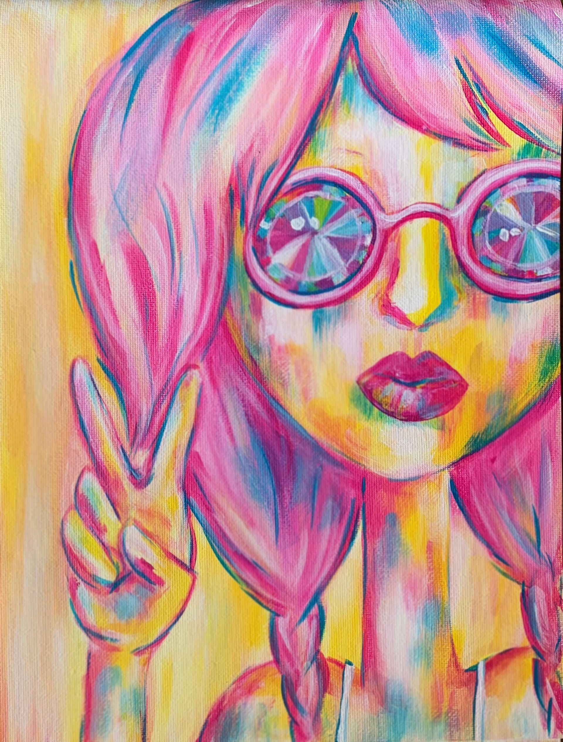 Peace Love and Sunny Vibes — Painting