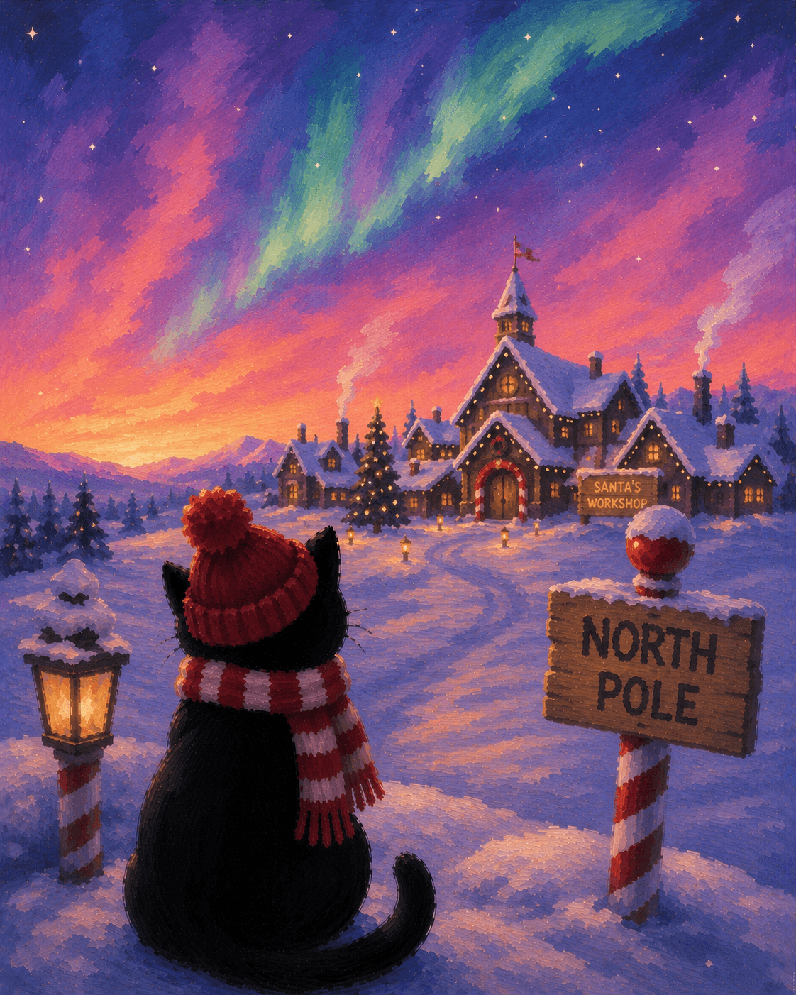 Cat at the North Pole