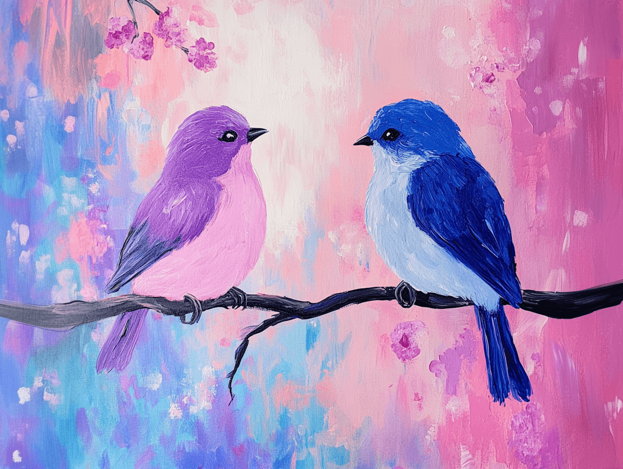 Birds of a Feather Partner Painting