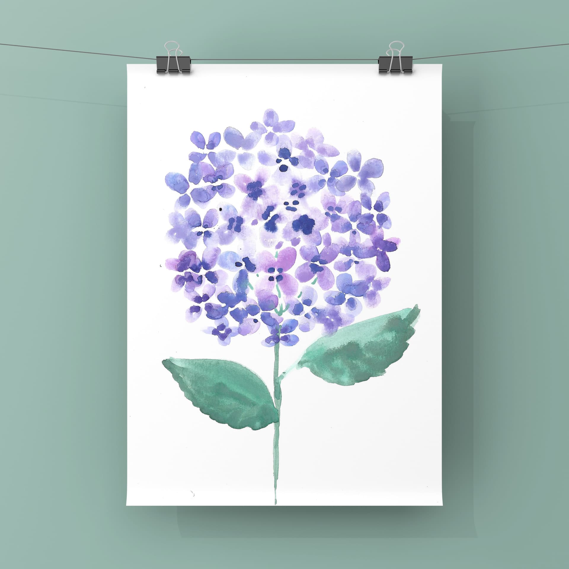Watercolor Hydrangea