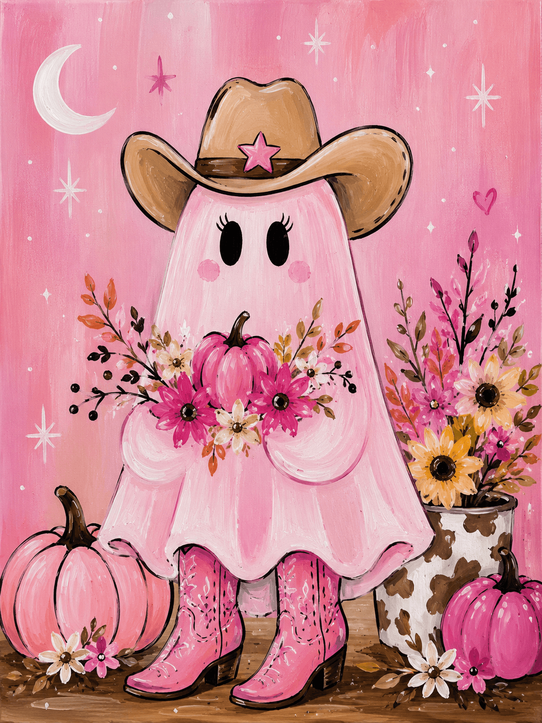 Cowgirl Ghostie — Painting