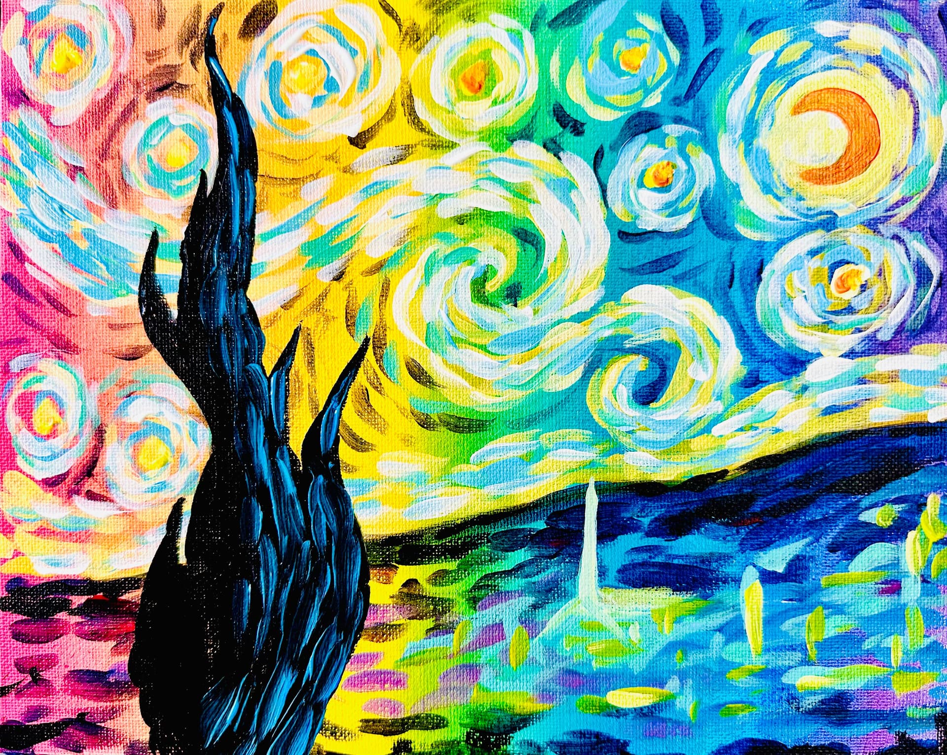 Rainbow Starry Night
