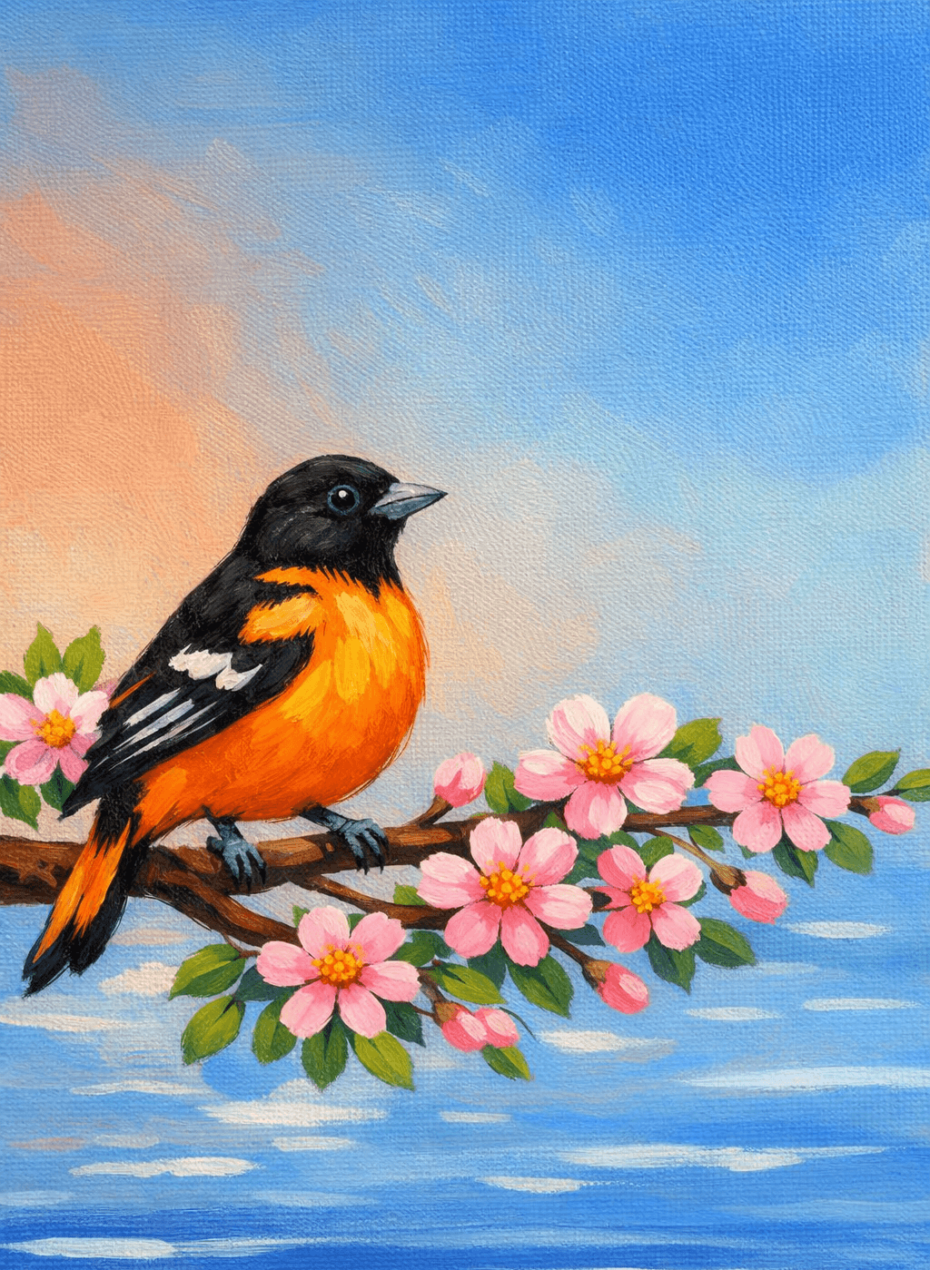 Baltimore bird blossom