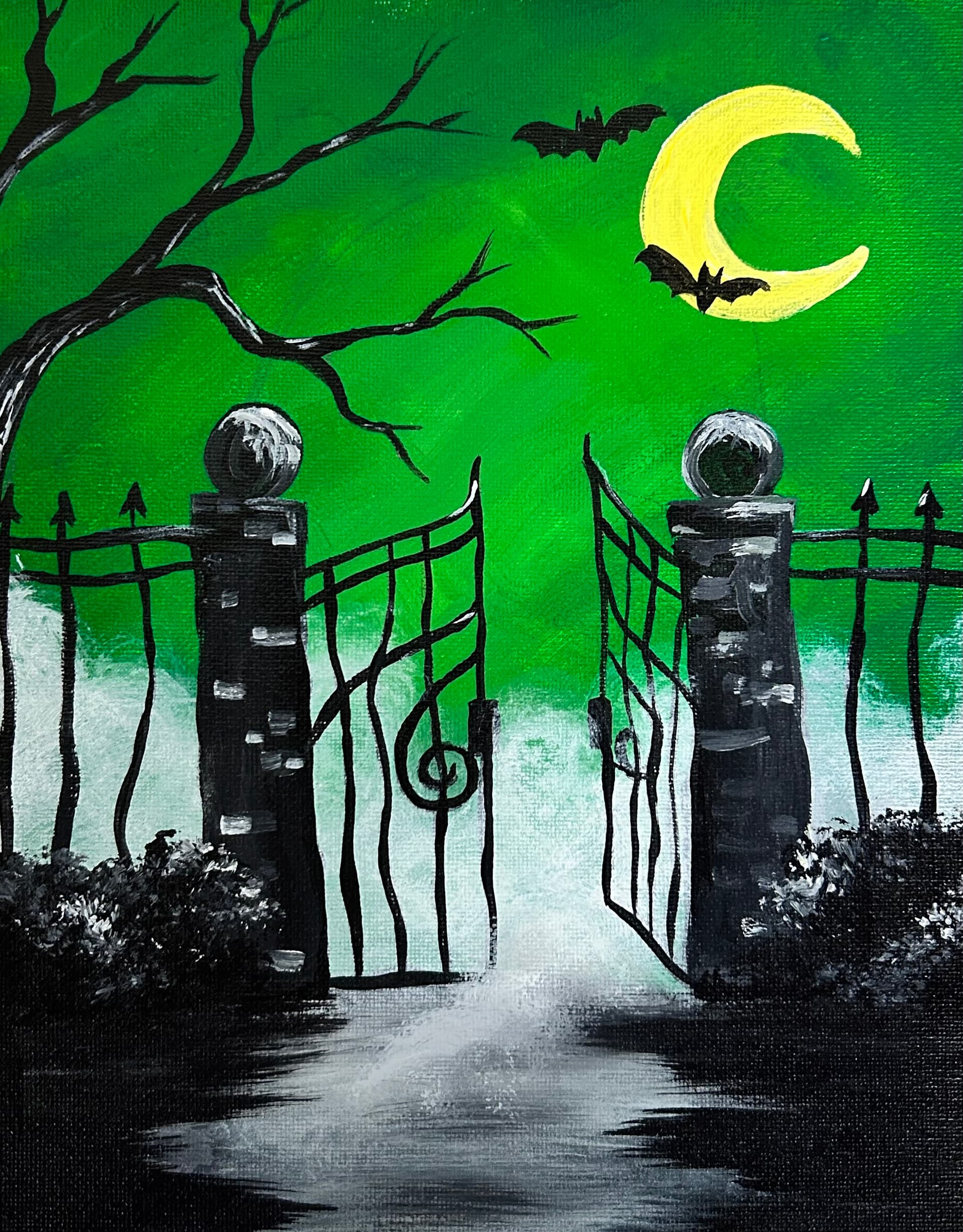 Foggy Graveyard Gates