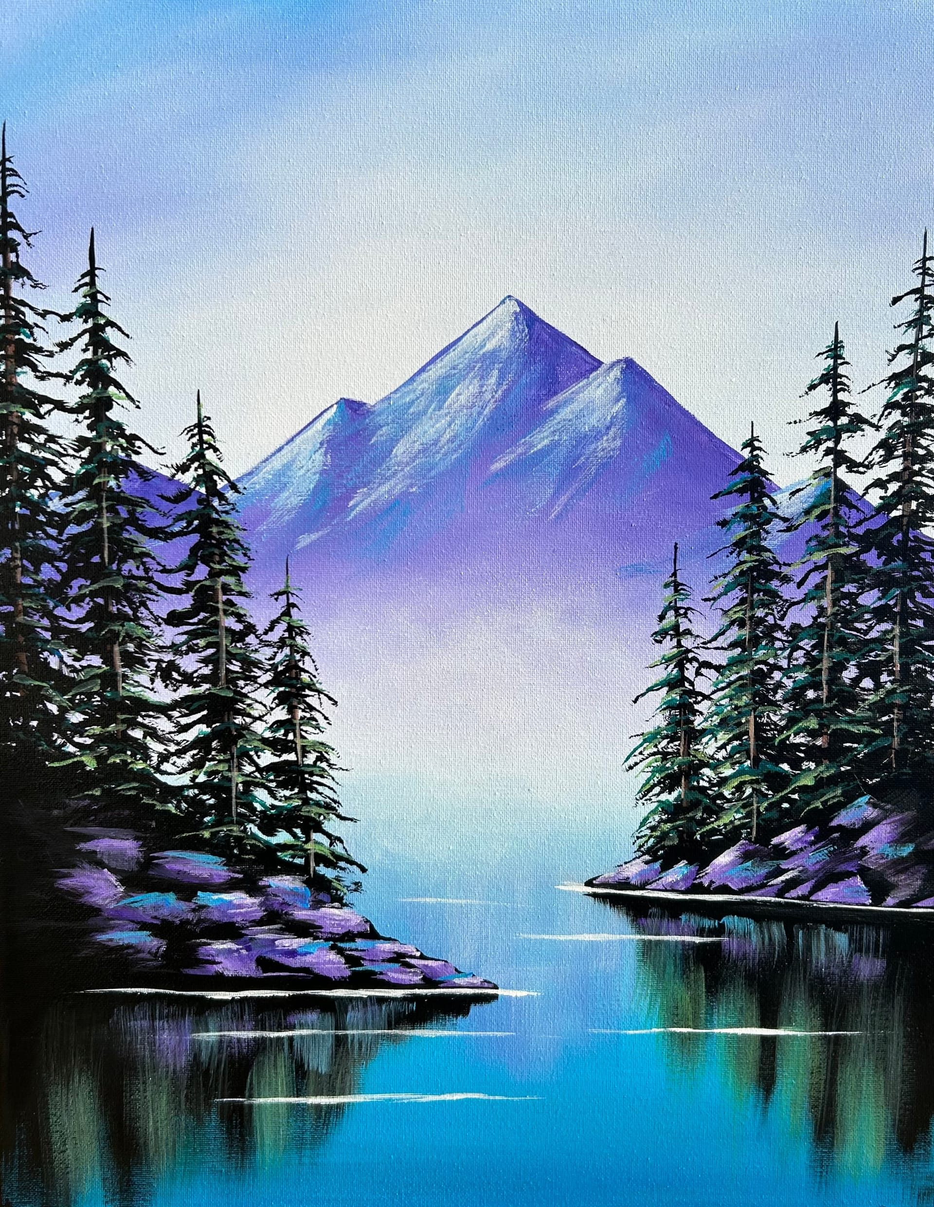 Misty Mountain Summit — Painting