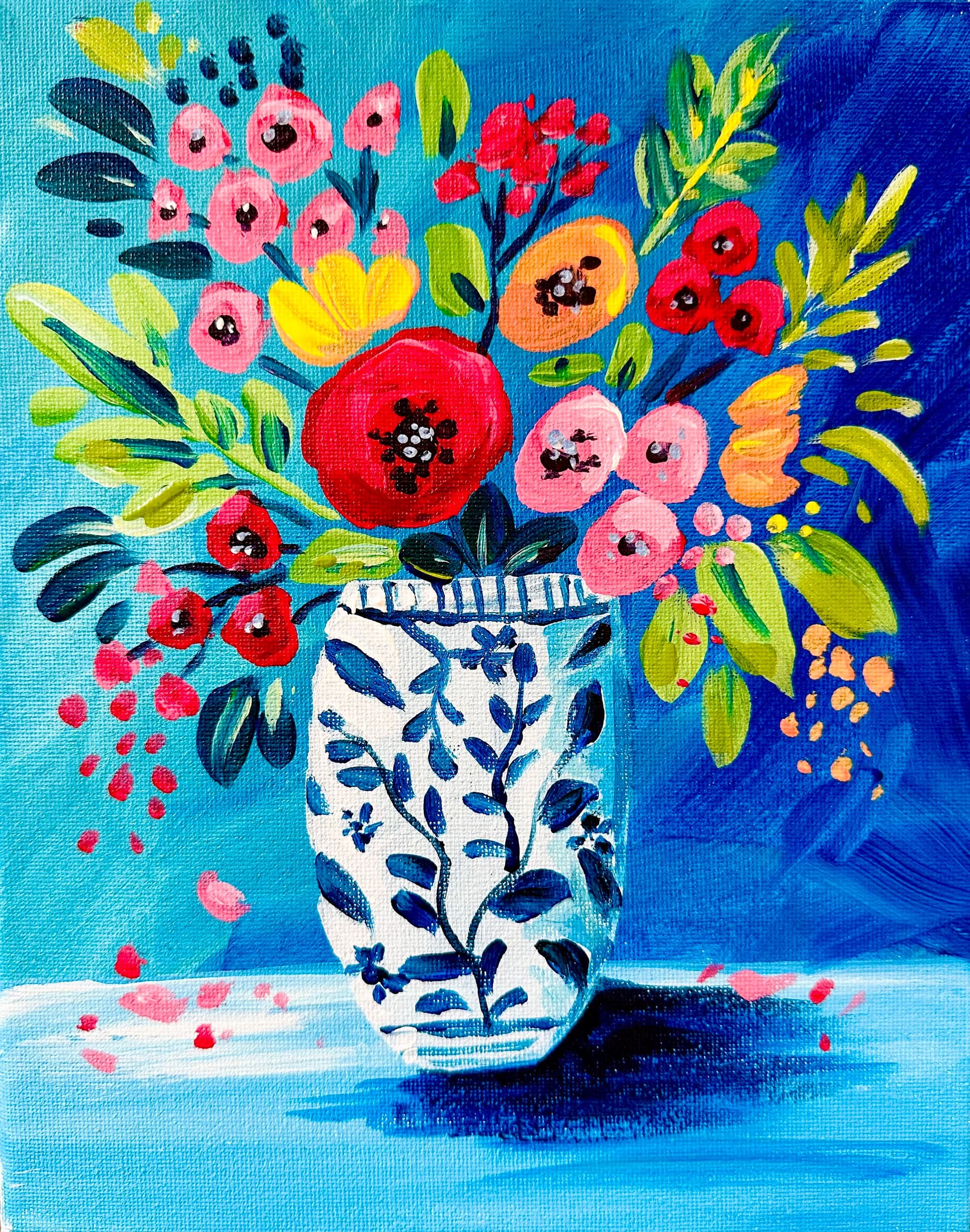 Chinoiserie Flower Vase