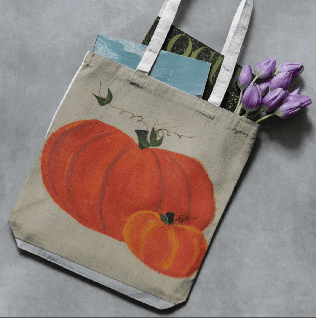 Pumpkin DIY Tote Bag Painting