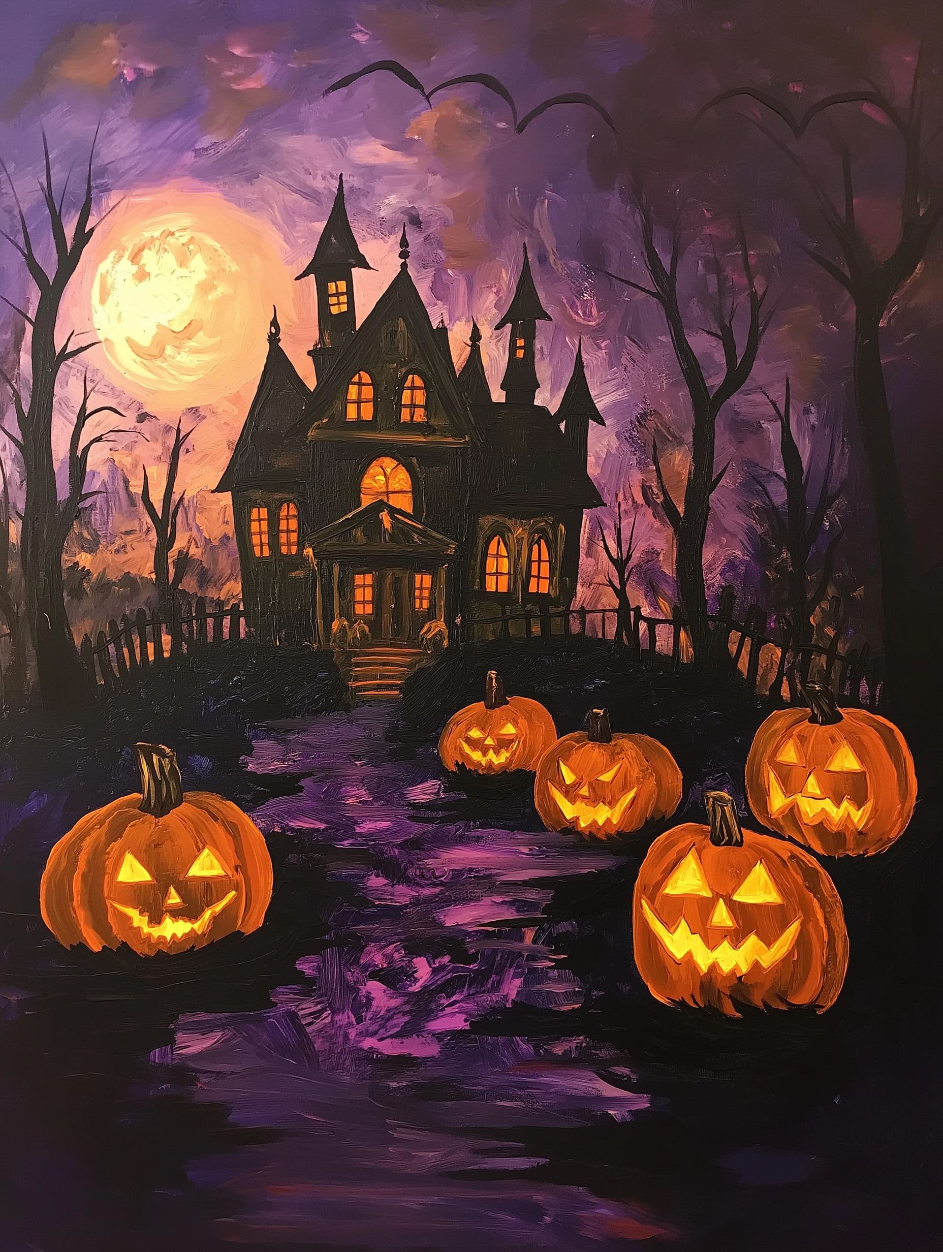 The Haunted Mansion at Moonlight