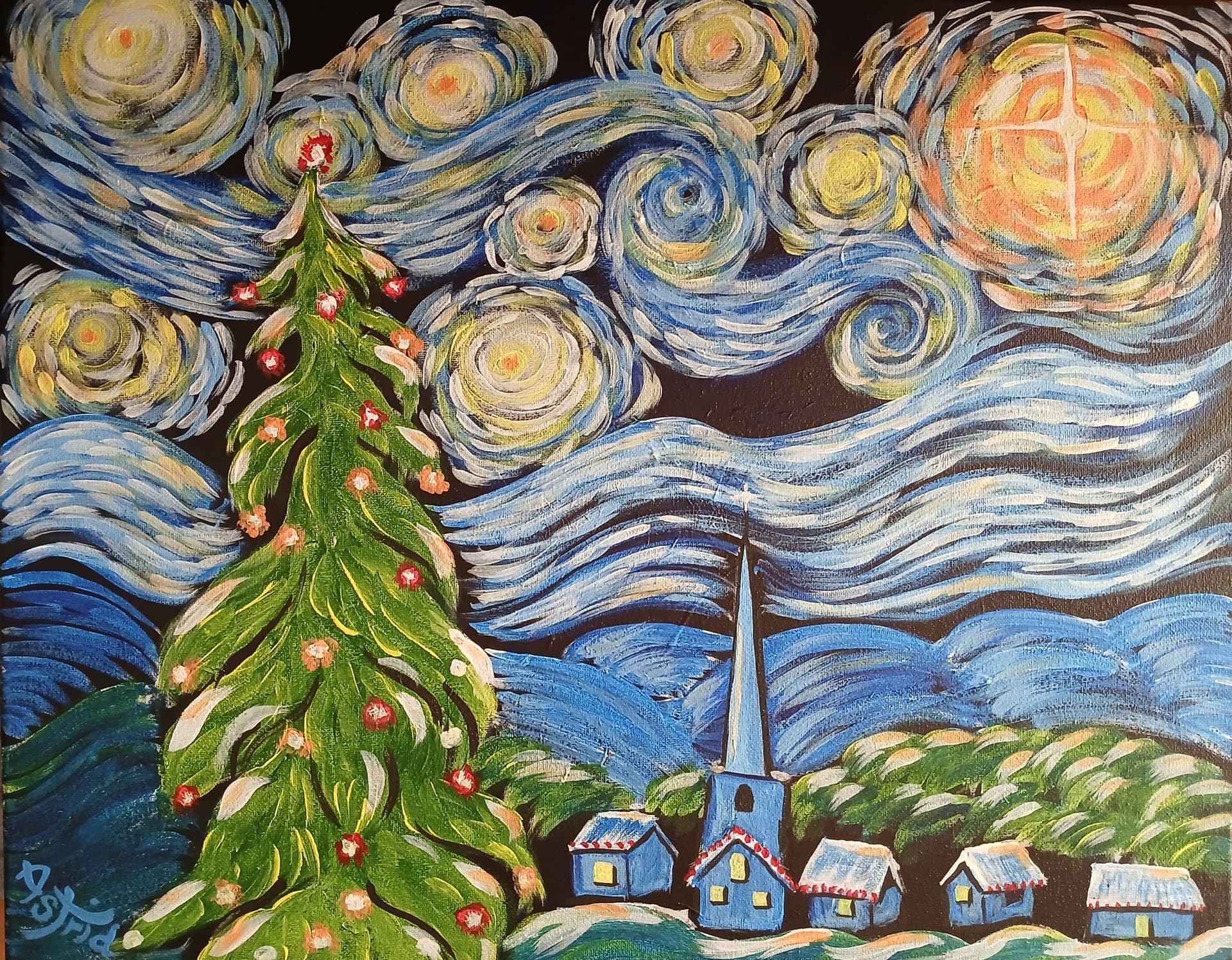Starry Christmas Night