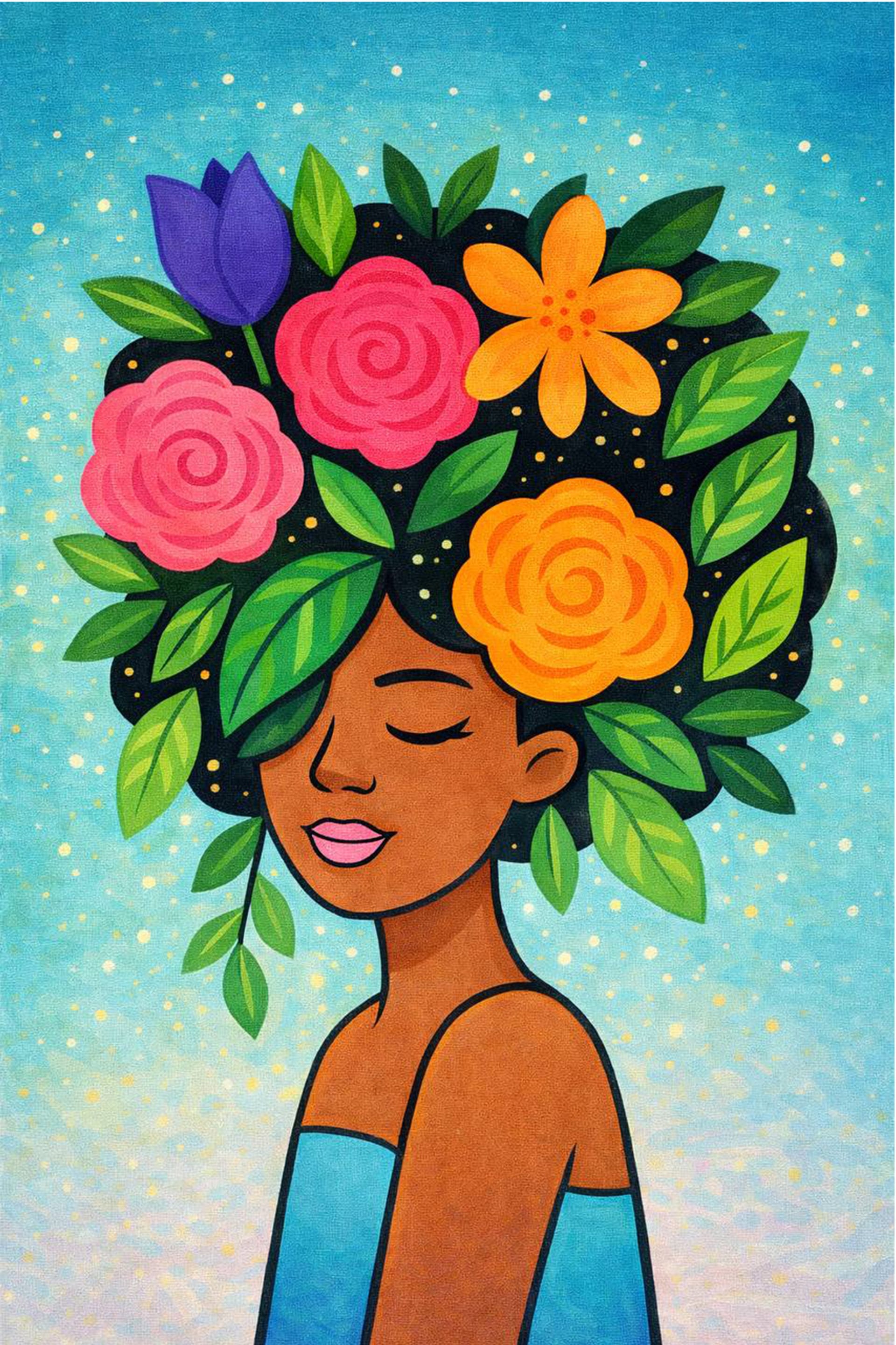 Slow Down Sunday Virtual Paint Nite w/ Joyce of Art!! She Blooms — Painting