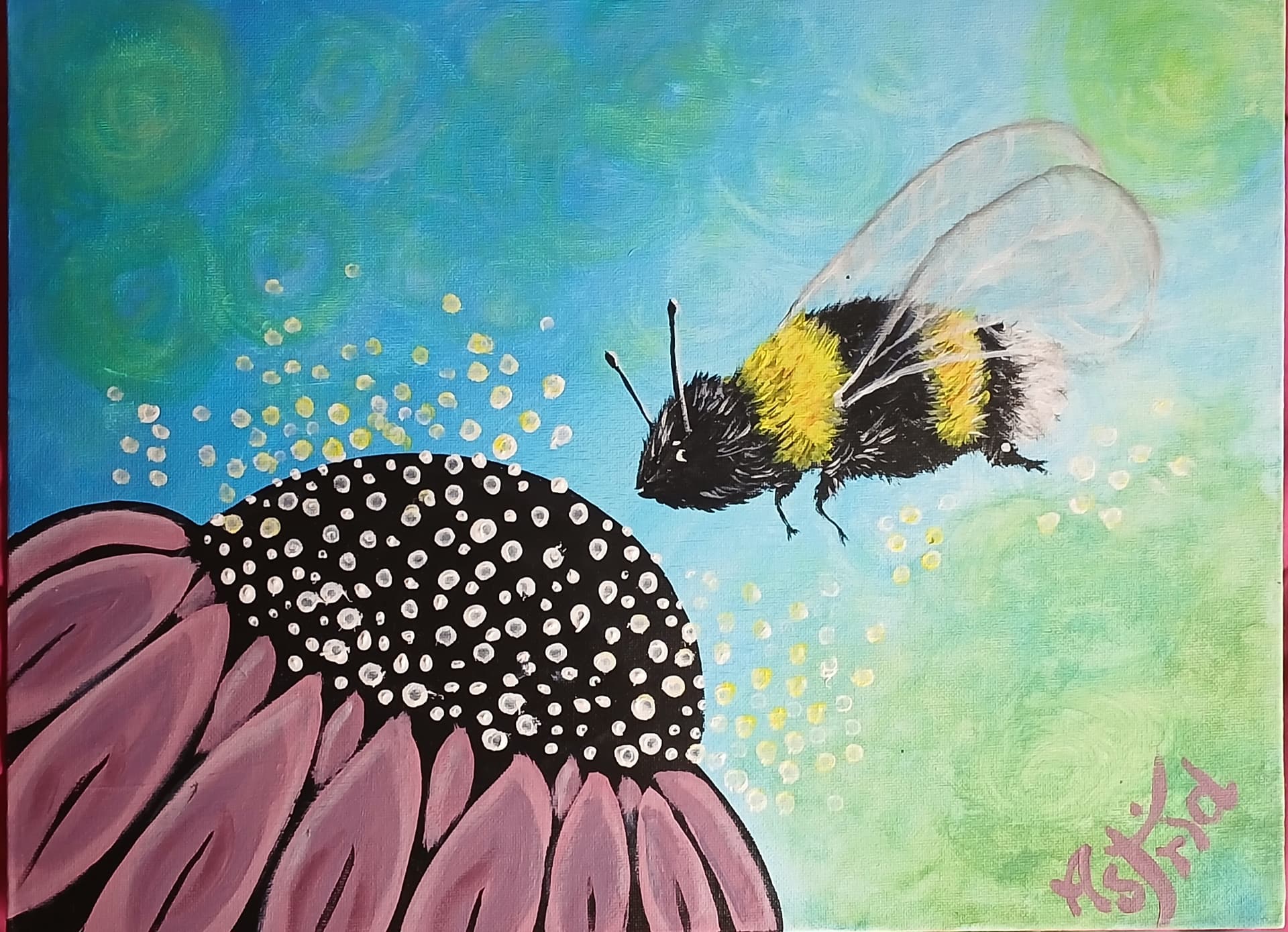 Bee-utiful Cone Flower