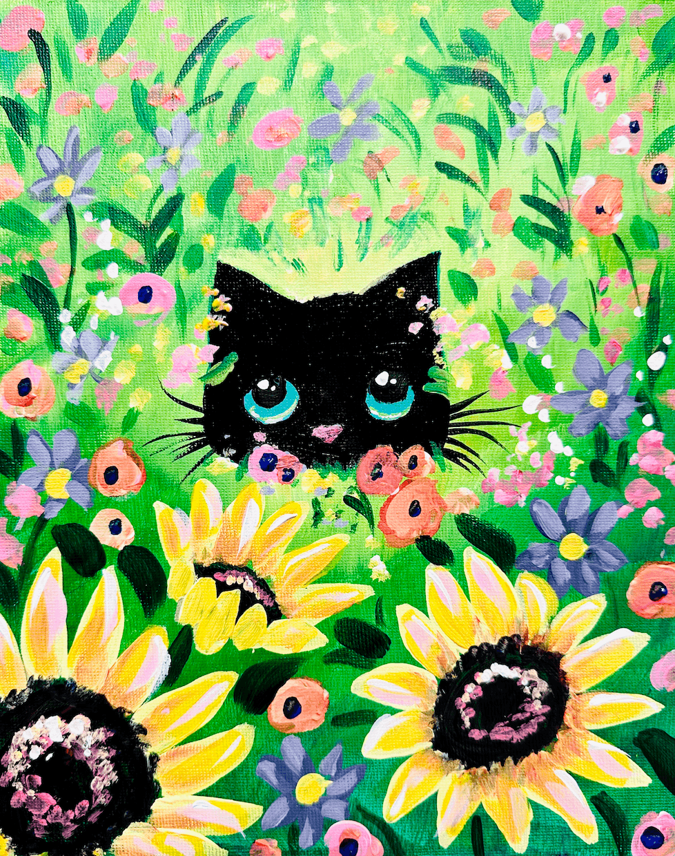 Sunflower Garden Cat