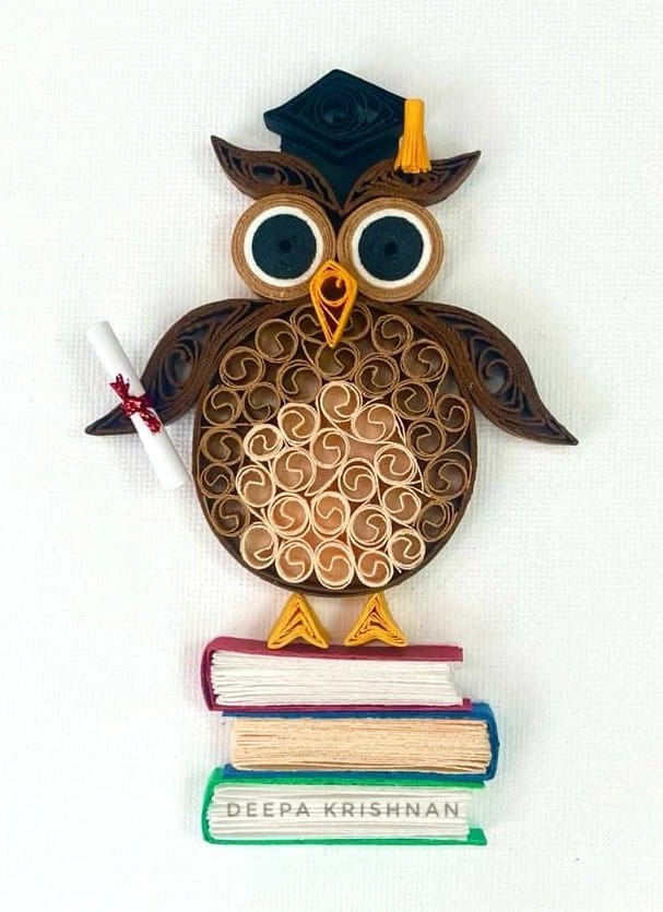 Graduate Owl - Paper Quilling — Painting