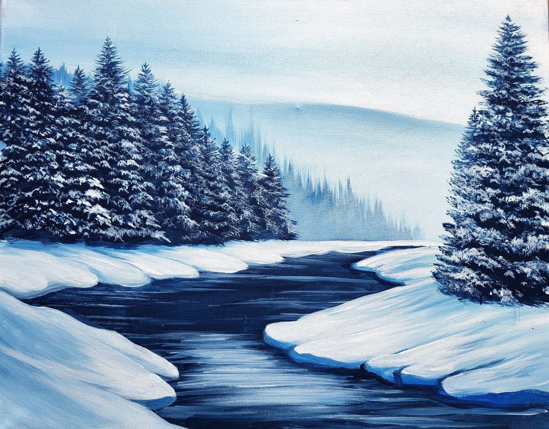 Snowy Winter Riverside