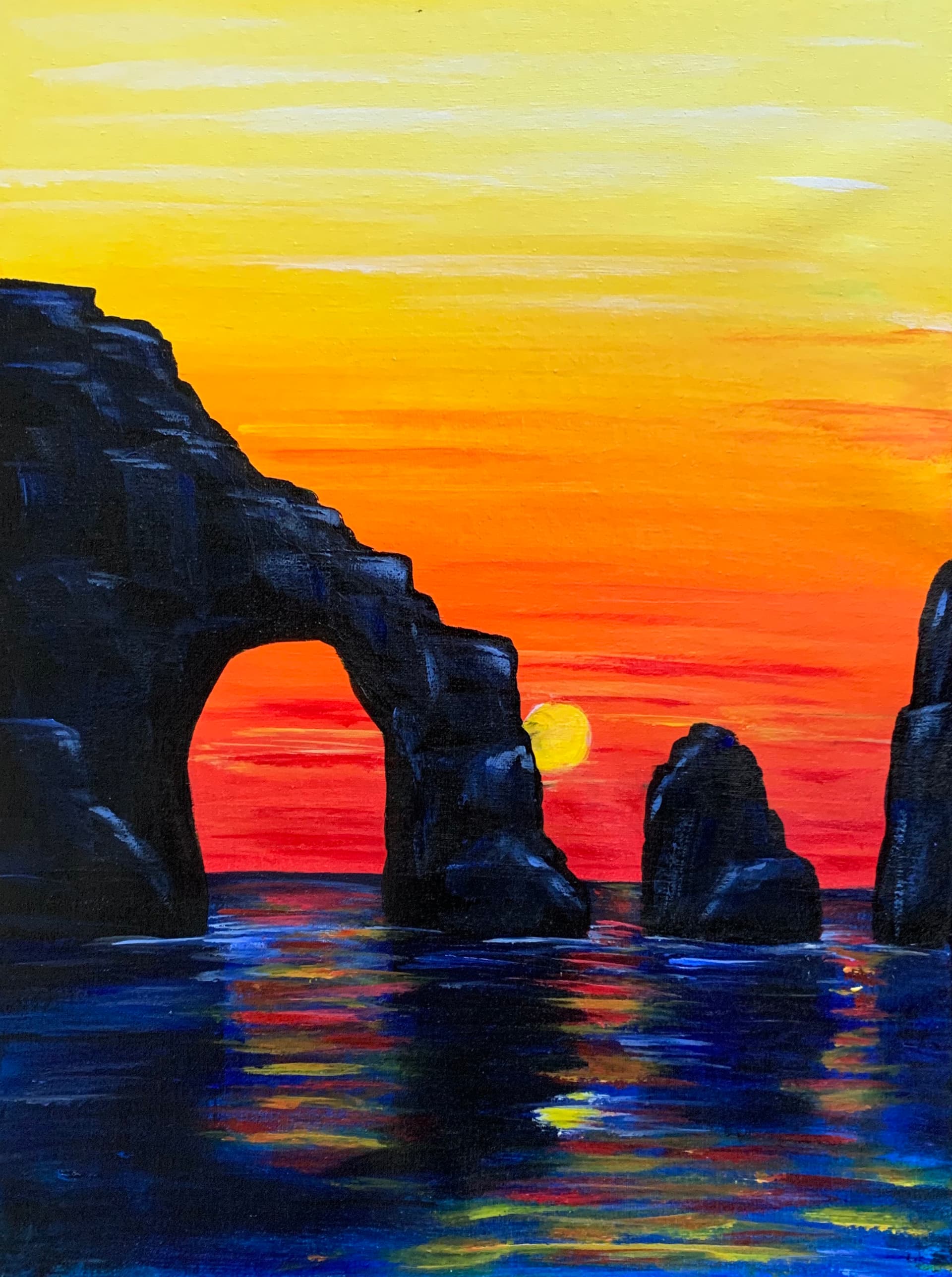 Ocean Rock Silhouette