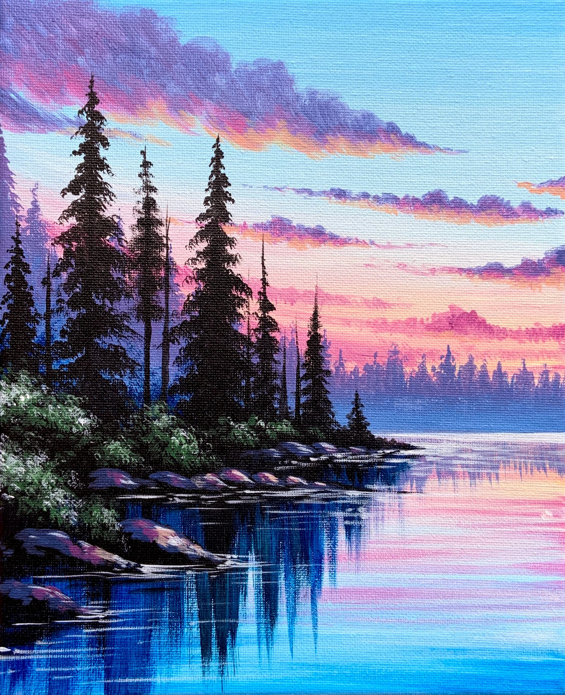 Soft sunset by the water