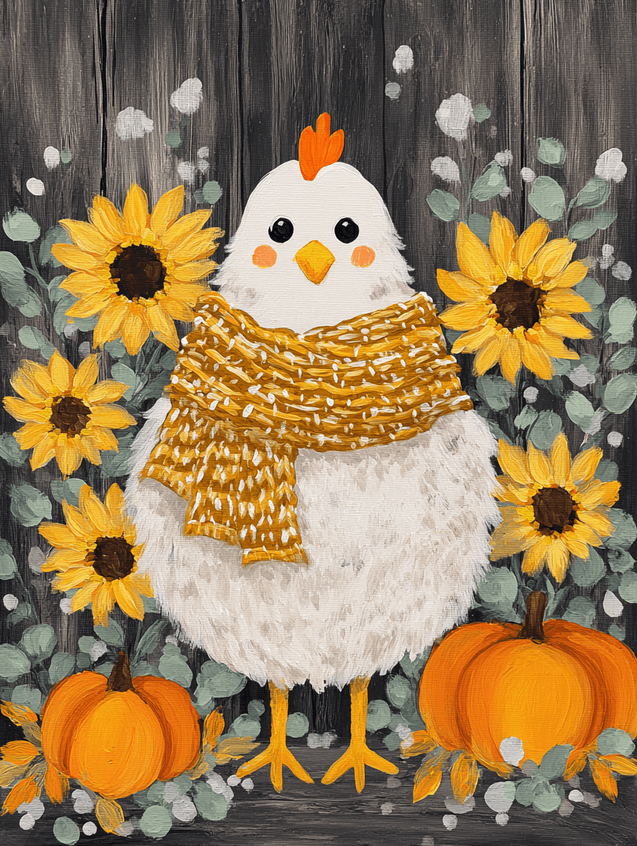 Chicken Darling Feathered Fall Friend