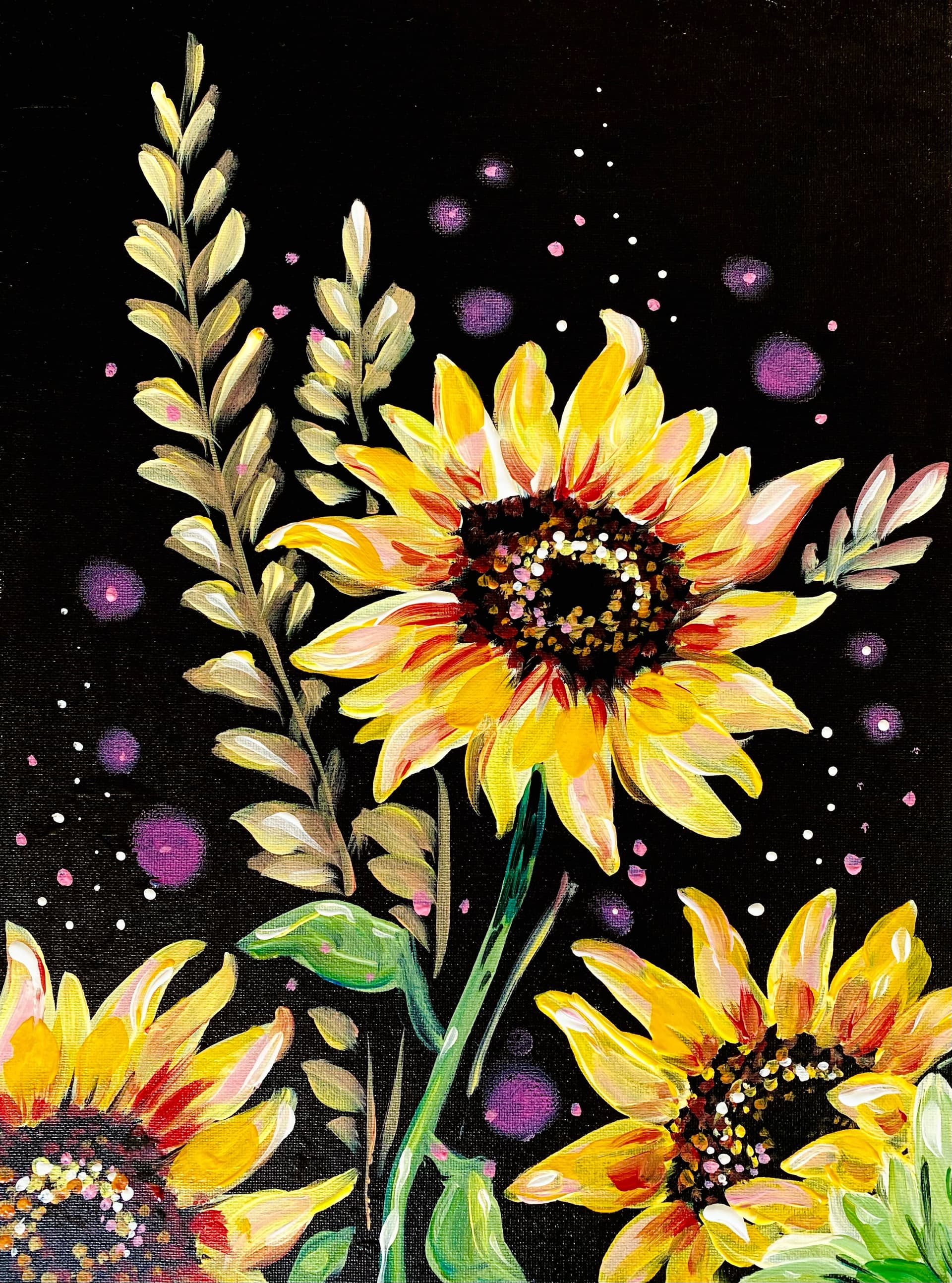 Midnight Sunflower Garden