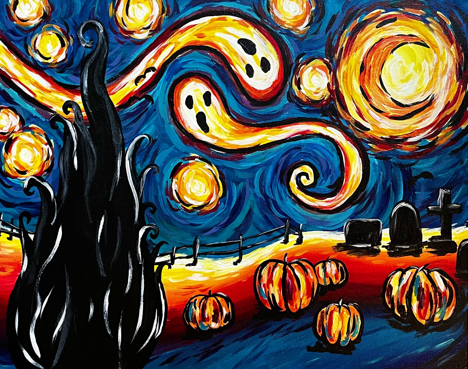 Starry Ghosts — Painting