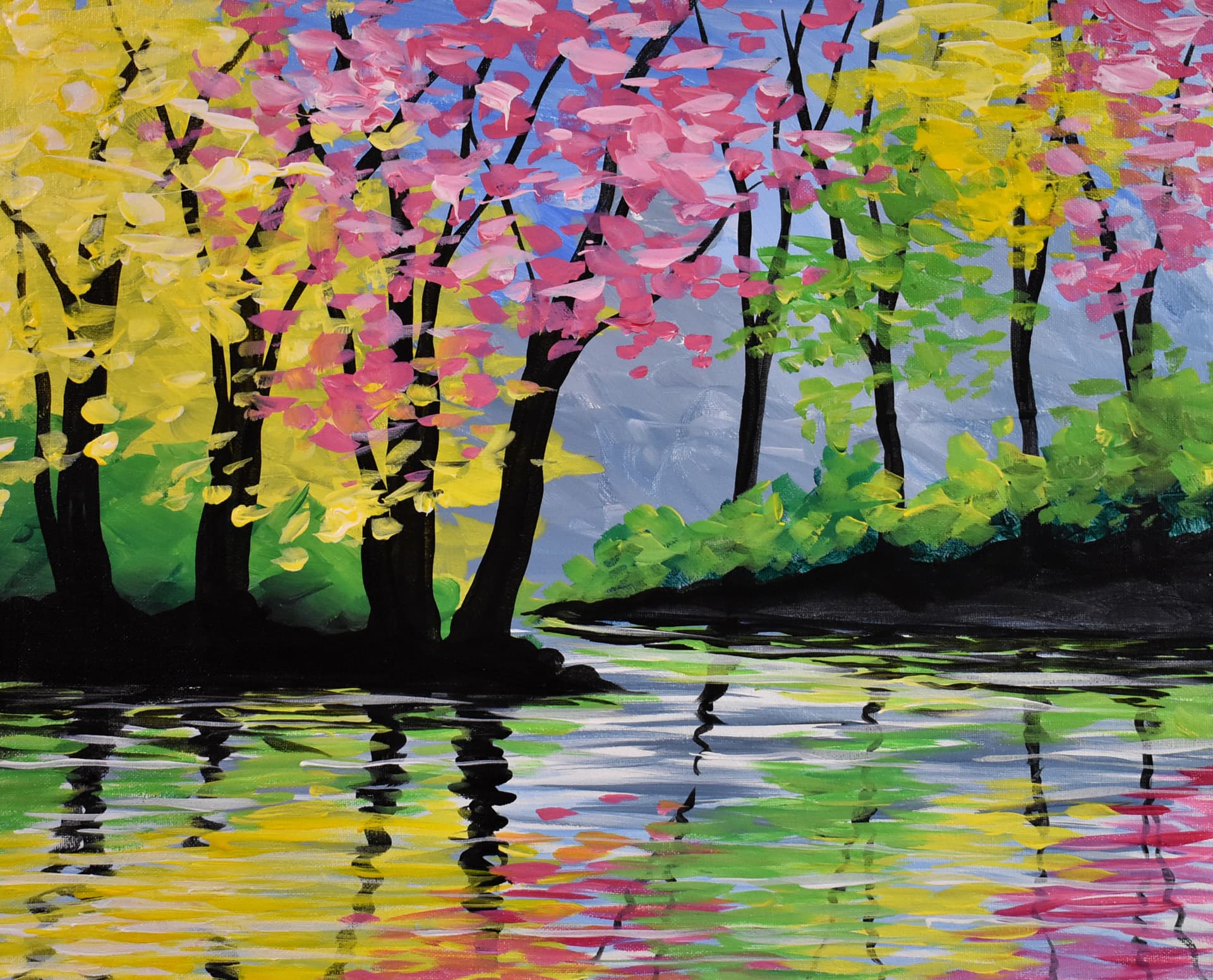 Colorful Forest Stream