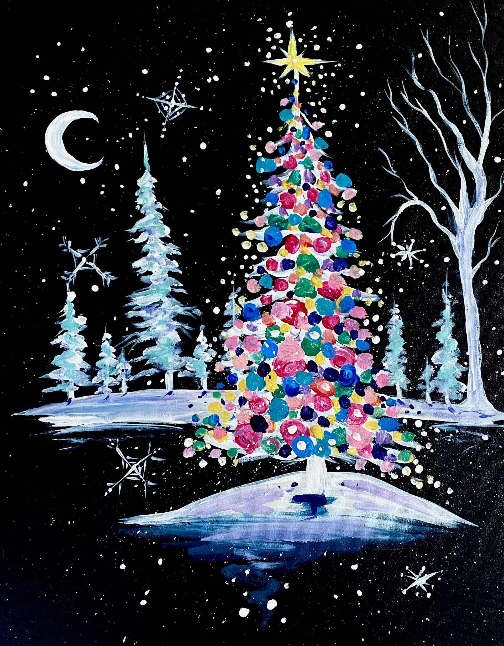 Snowy Christmas Night