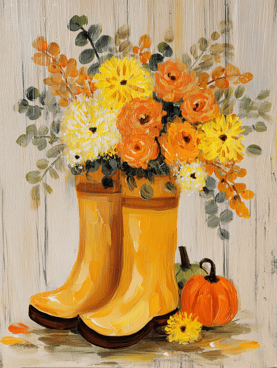 Rustic Fall Rainboots