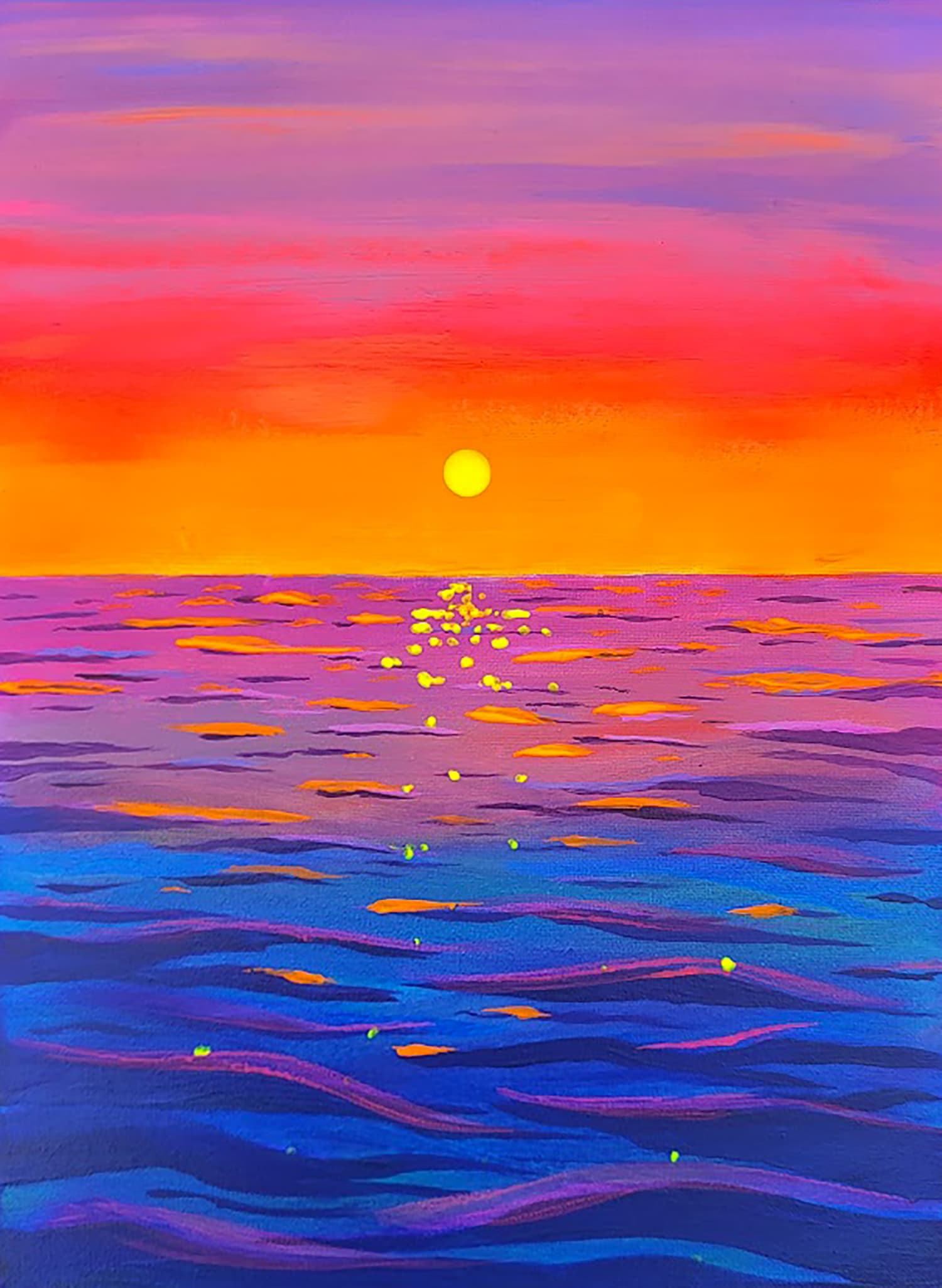 Candy Neon Ocean Sunset