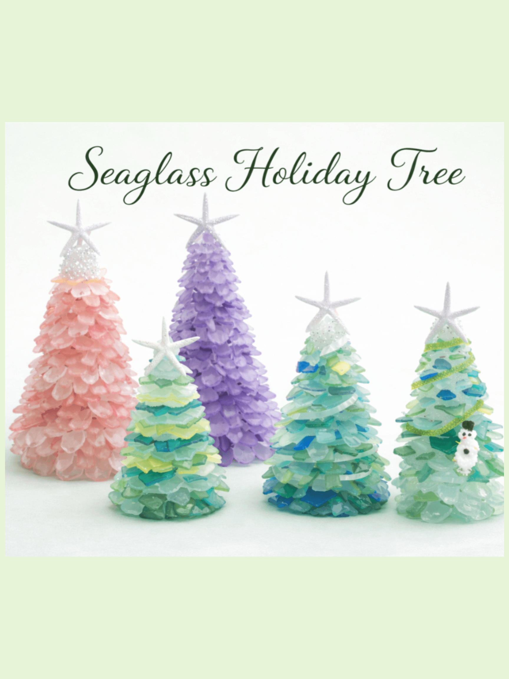 Colorful Seaglass Holiday Tree