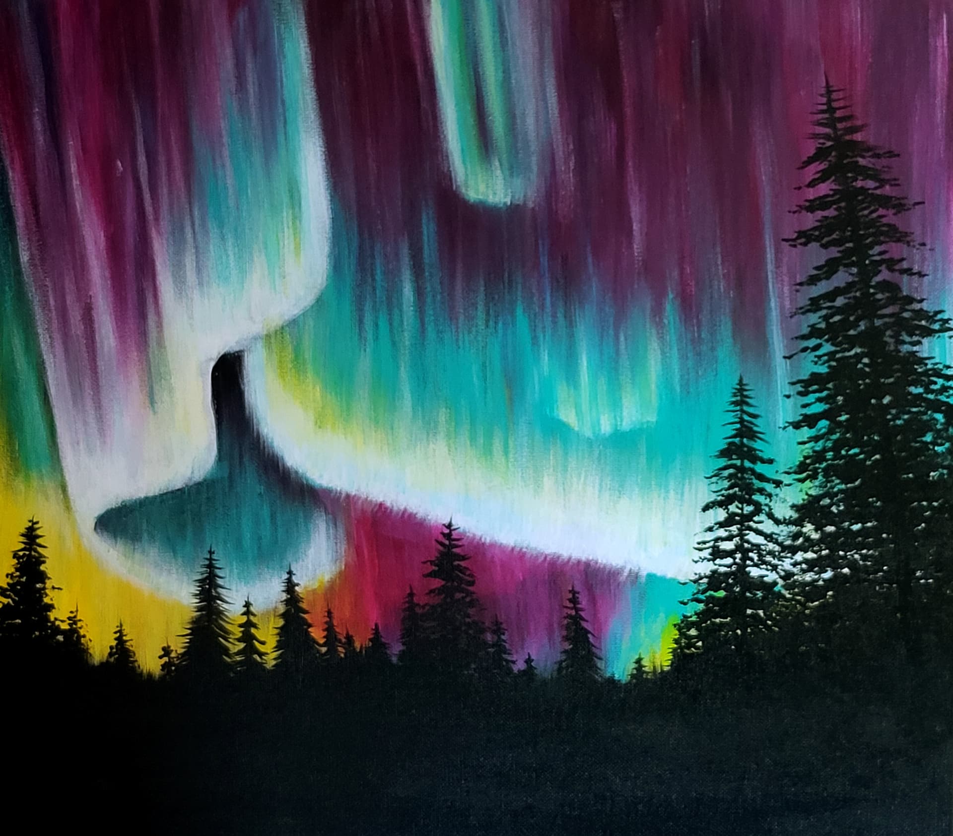 NORTHERN LIGHTS OVER THE PINES