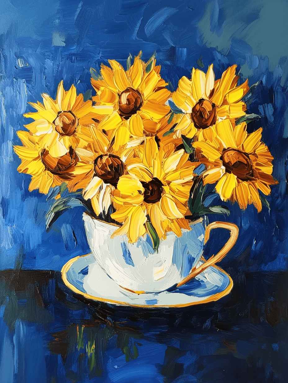 Teacup of Sunflowers