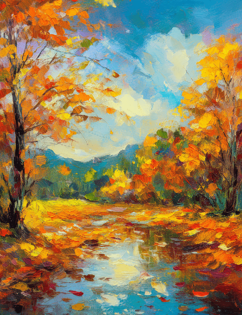 Autumn Impressionist Landscape