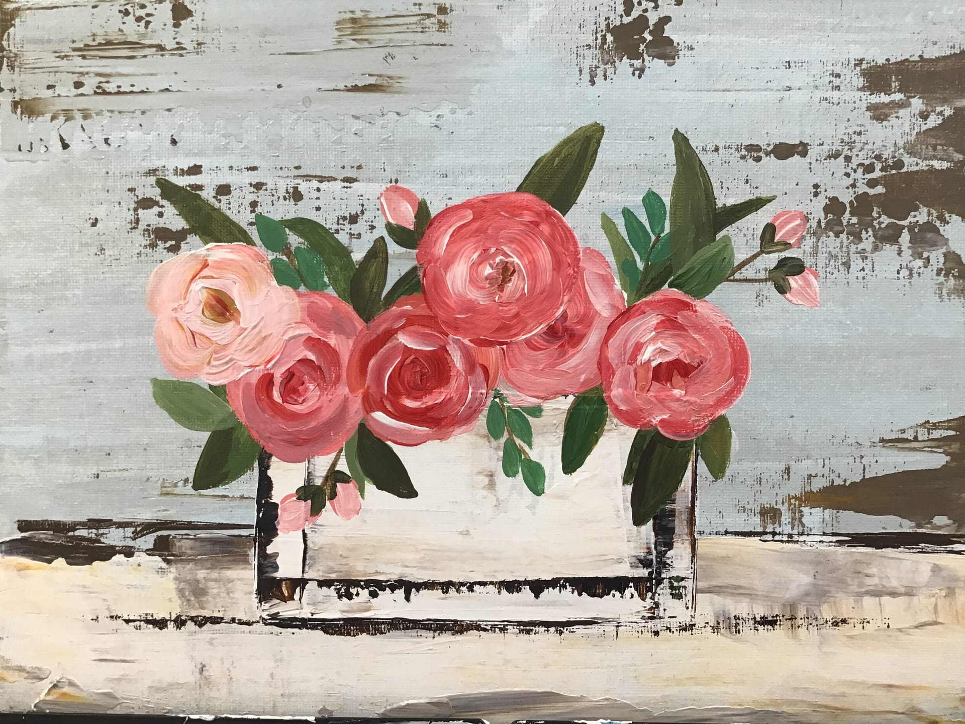 Thursday Summer Blush Blossoms — Painting