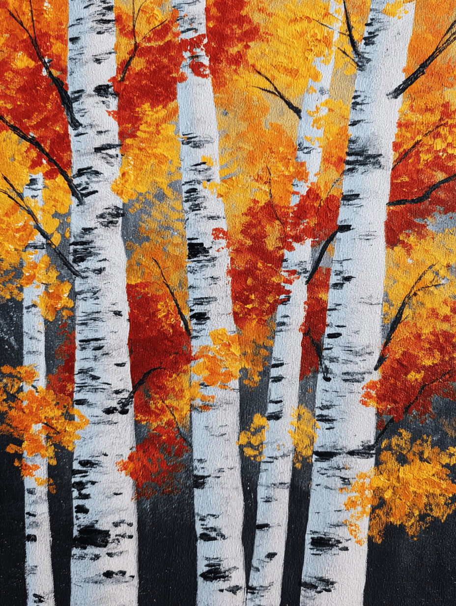 Fall Birch Trees Delight