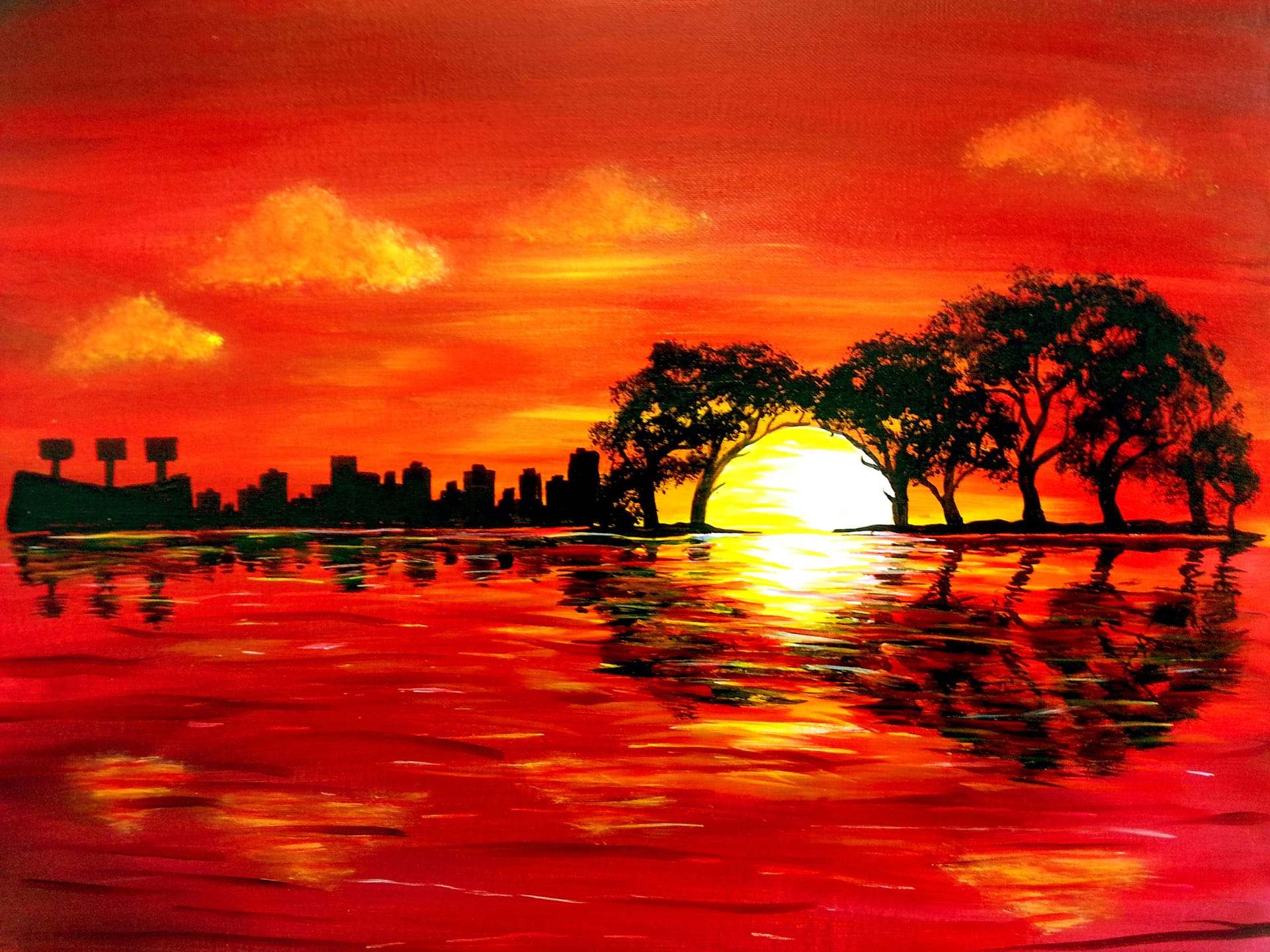 Paint Nite: Paradise City Sunset — Painting